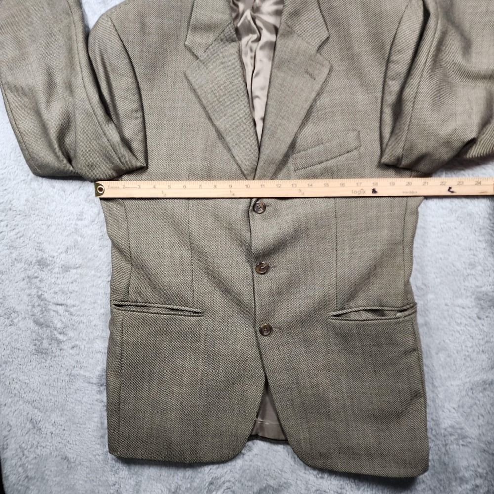 Ralph Lauren Blazer Mens 44R Brown Houndstooth Wool Tweed Sport Coat Canada - Picture 5 of 13